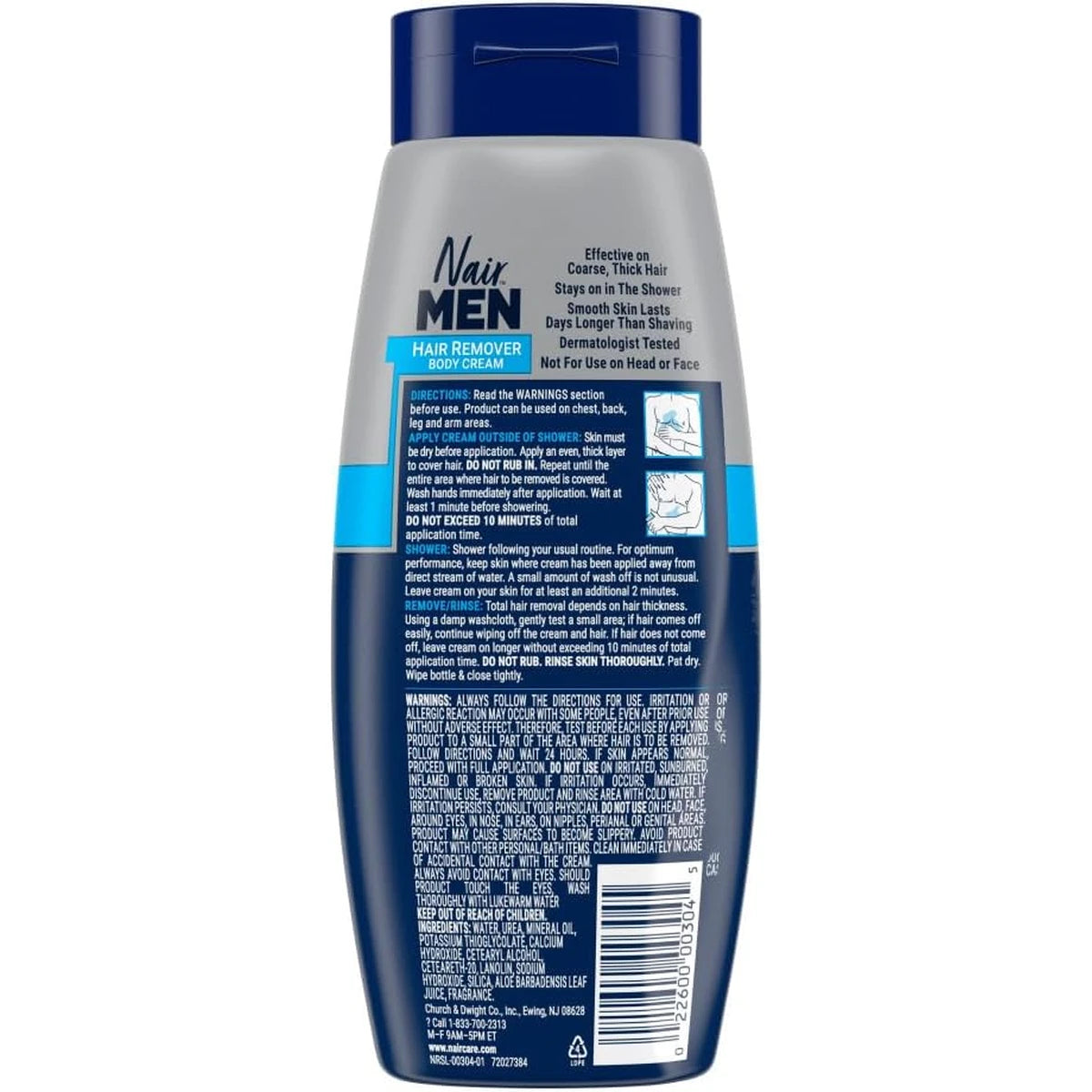 Nair Men Body Hair Removal Cream 12Oz (Pack of 12)