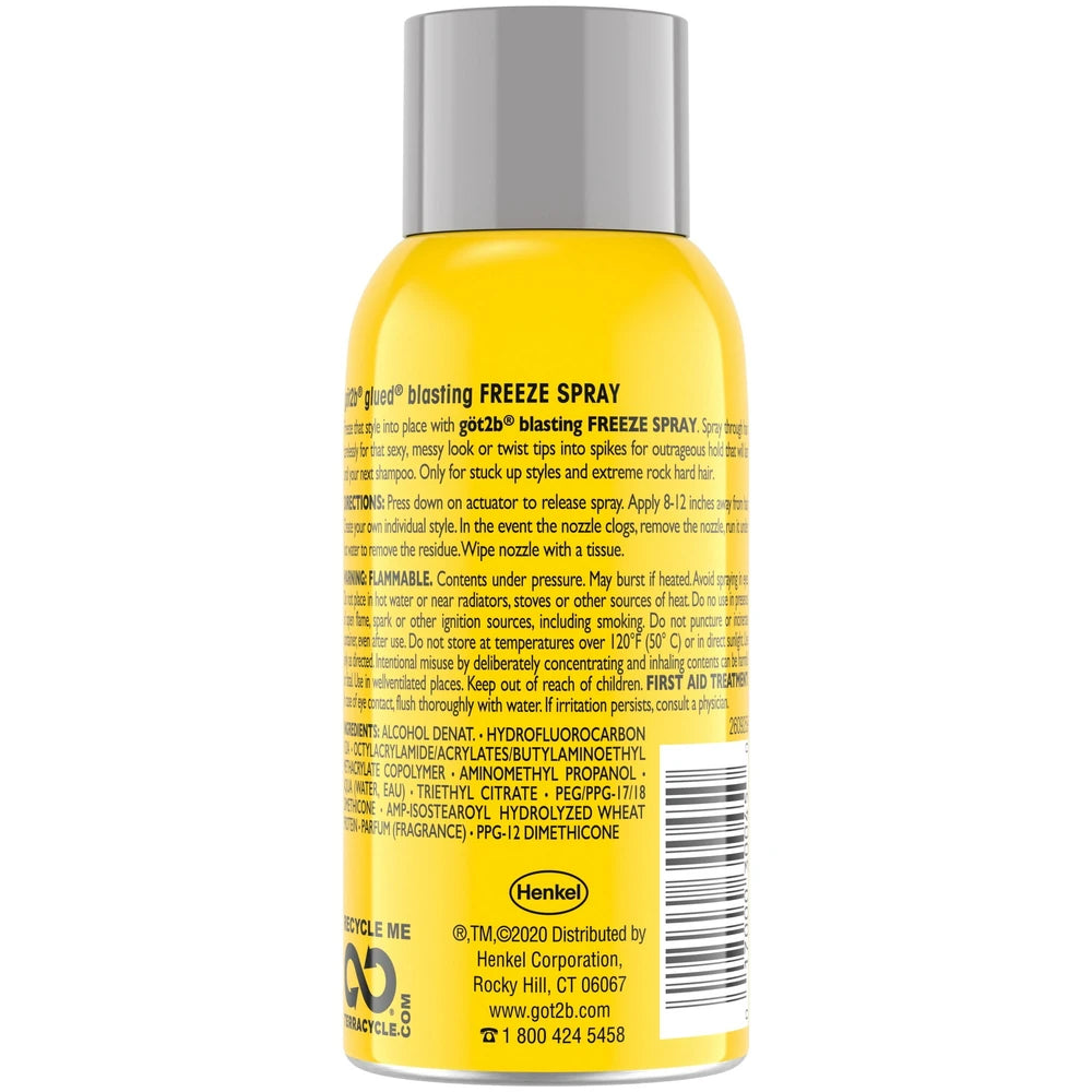 Got2b Glued Blasting Freeze Hairspray (Pack of 6) 2 Oz