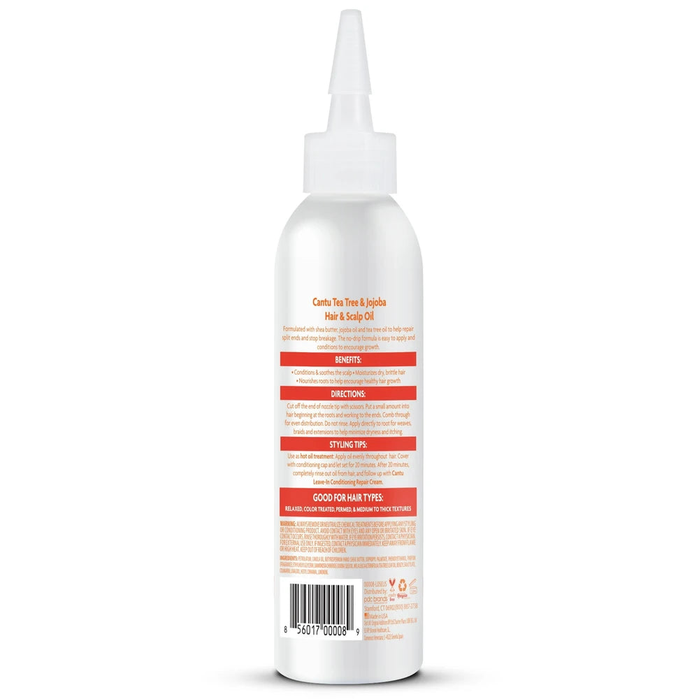 Cantu Shea Butter Tea Tree & Jojoba Hair & Scalp Oil No-Drip Formula (Pack of 12) 6 Fl. Oz
