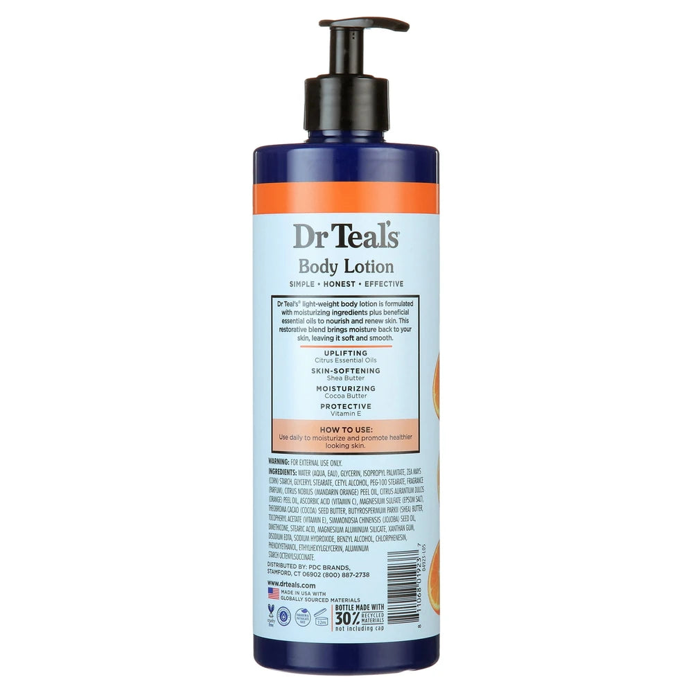 Dr Teal's Radiant Vitamin C Body Lotion Citrus 18 Oz (Pack of 12)