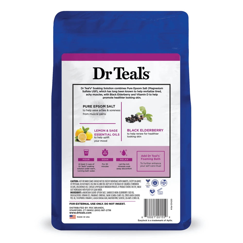 Dr Teal's Pure Epsom Salt Soak 48 Oz (Pack of 4)