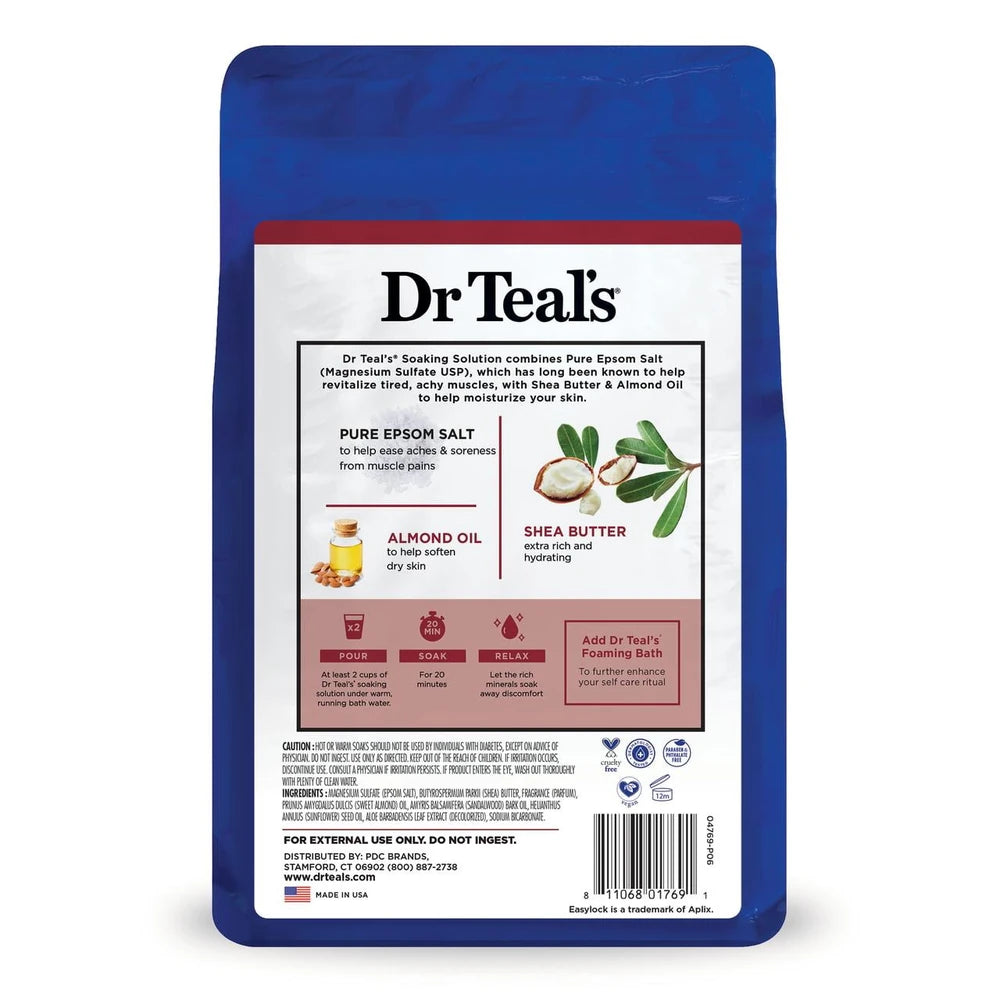 Dr Teal's Shea Butter & Almond Bath Soaks - 48oz (Pack of 4)