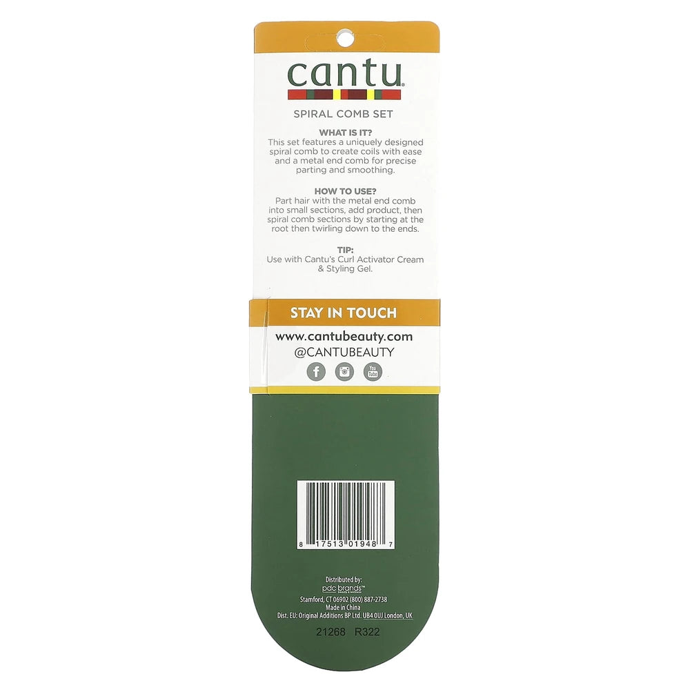 Cantu Style Part & Twist Comb Set - 2ct 0.8 OZ (Pack of 36)