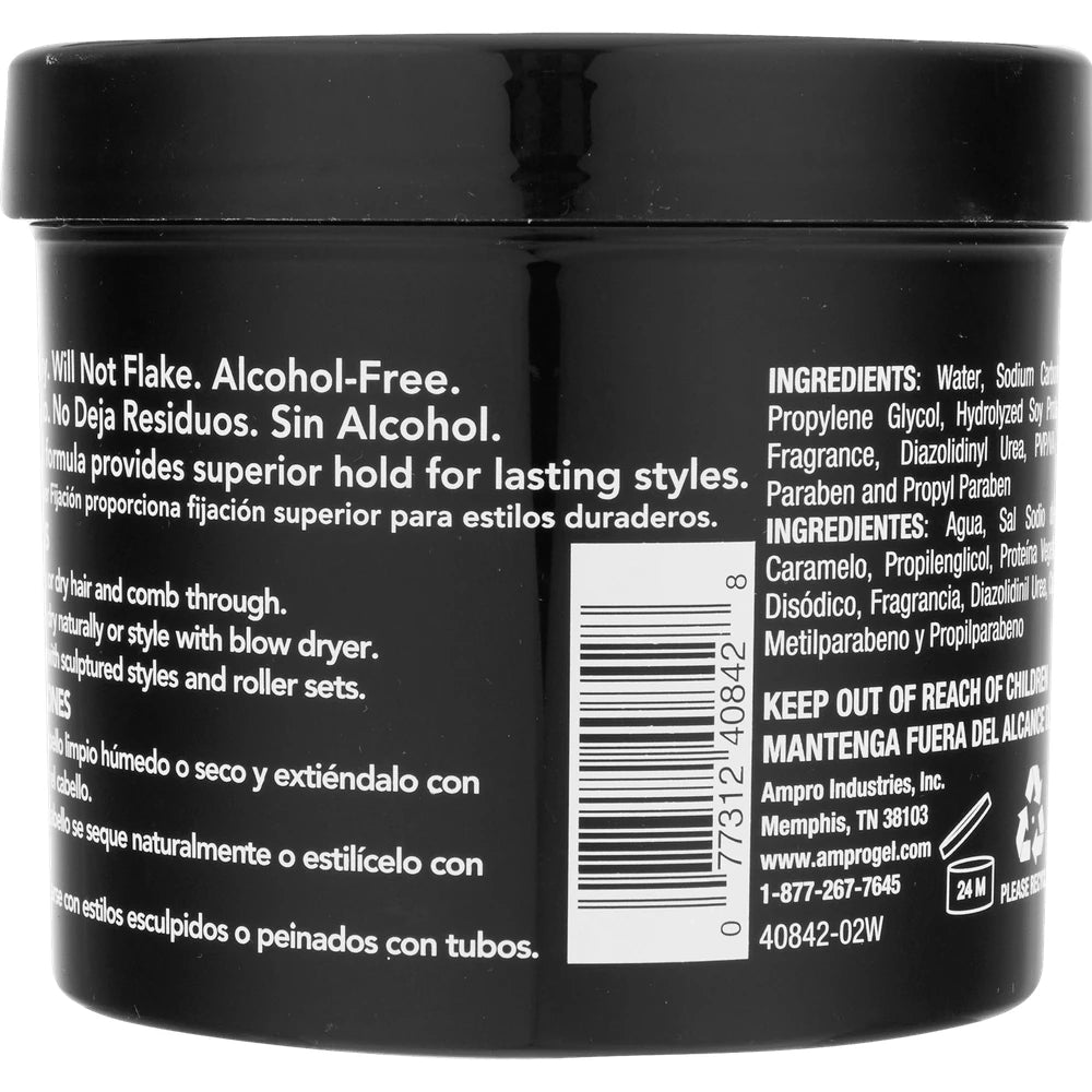 Ampro Pro Styl® Super Hold Protein Unisex Styling Gel for Resistant Hair Texture 32oz (Pack of 6)