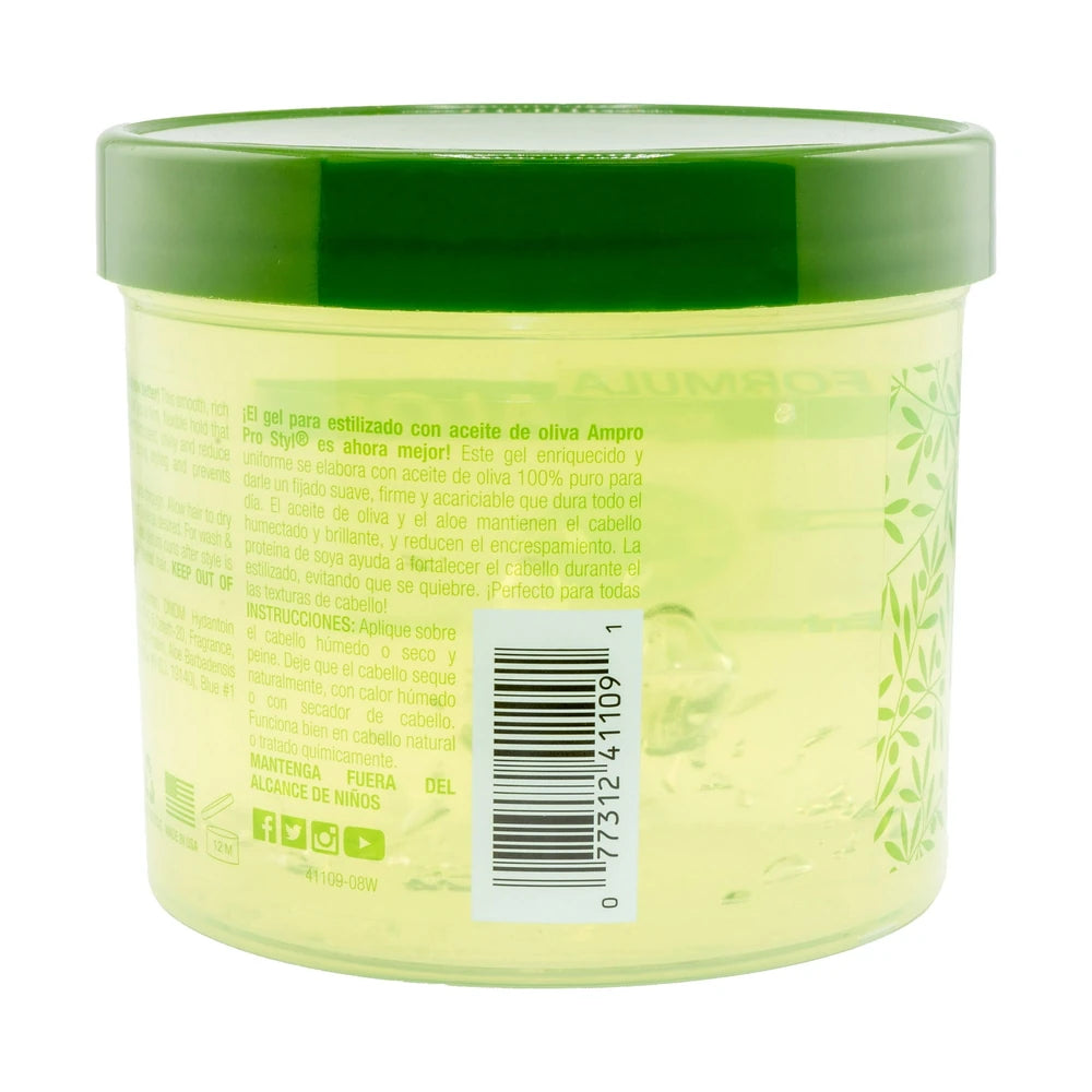 Ampro Pro Style 32 oz. Olive Oil Hair Gel Very Moisturizing Unisex 32oz (Pack of 6)