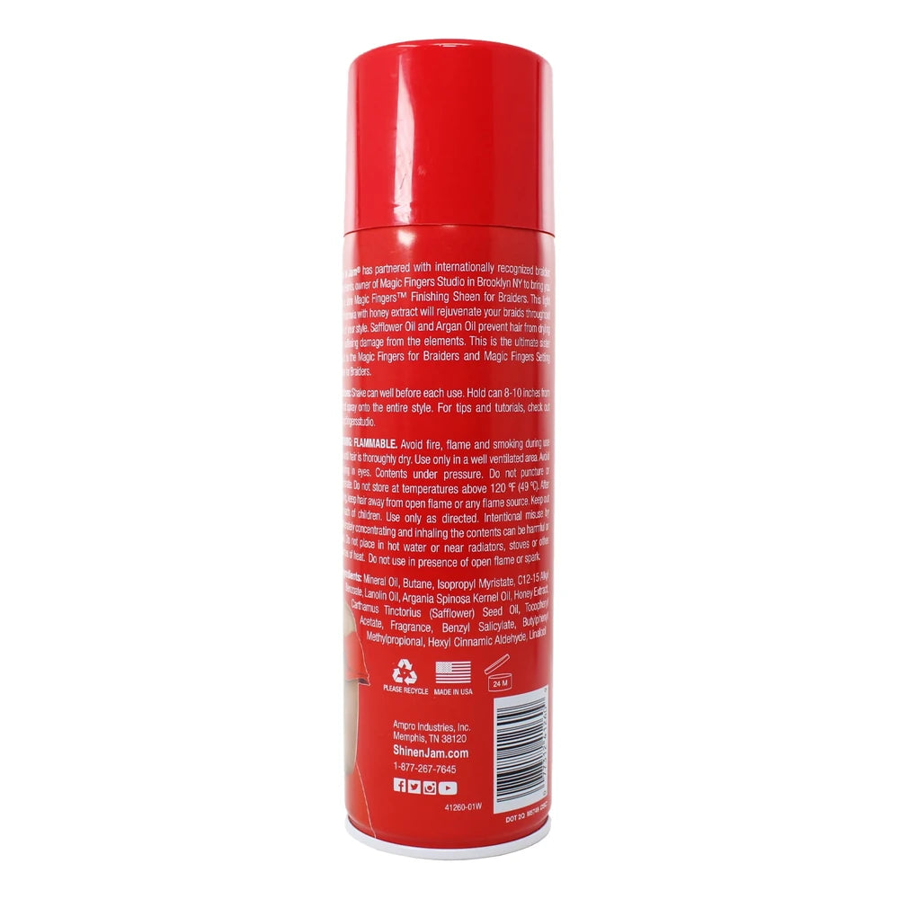 Shine n Jam® Magic Fingers® Unisex Finishing Sheen for Braiders Moisturizing 11.5 oz (Pack of 6)