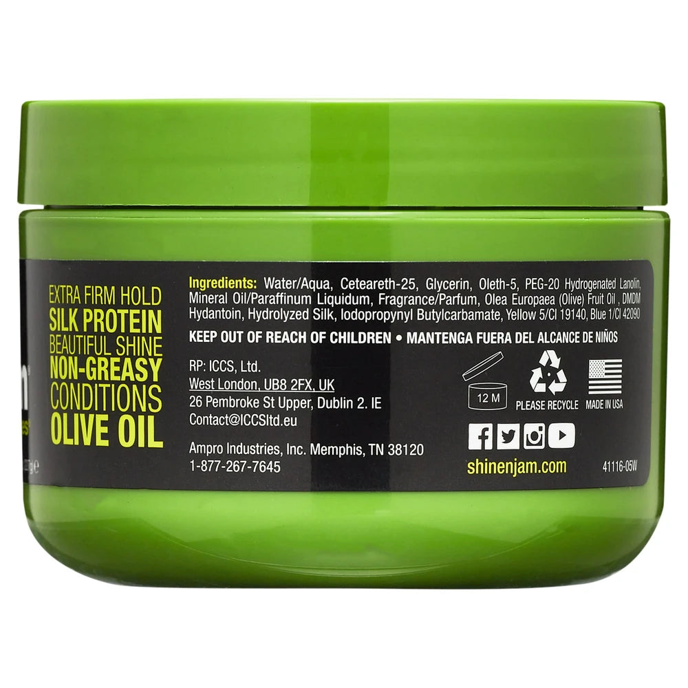 Ampro Shine-n-Jam Edges Hair Styling Gel 8 oz. Moisturizing Unisex 8 oz (Pack of 6)