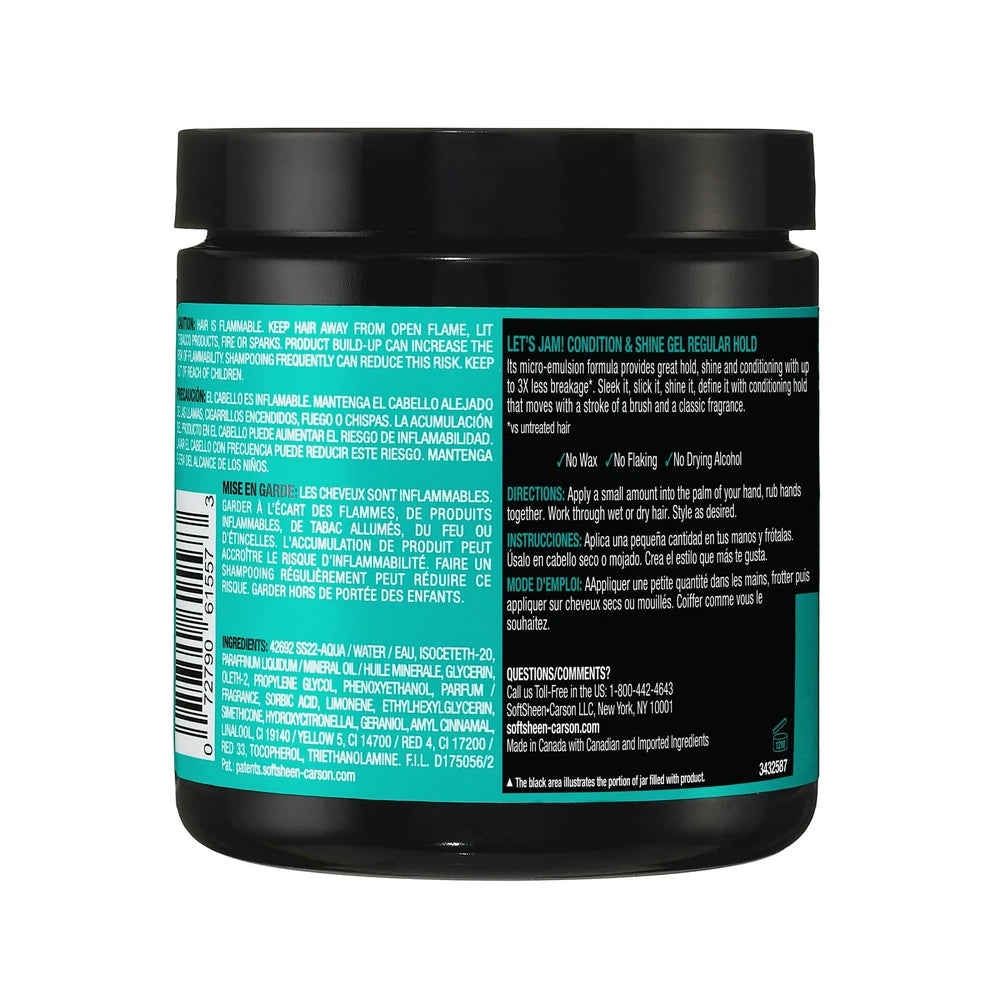 Softsheen Carson Let s Jam! Shine Enhancing Condition and Shine Gel for All Hai 14 Oz (Pack of 6)