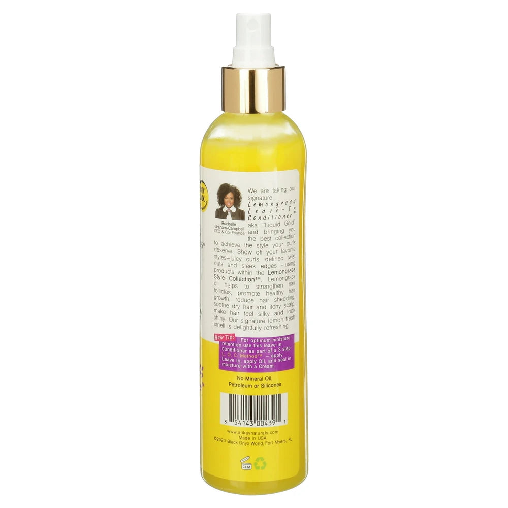Alikay Naturals Lemon Grass Moisturizing Leave-in Conditioner with Aloe 8 oz 8 Oz (Pack of 12)