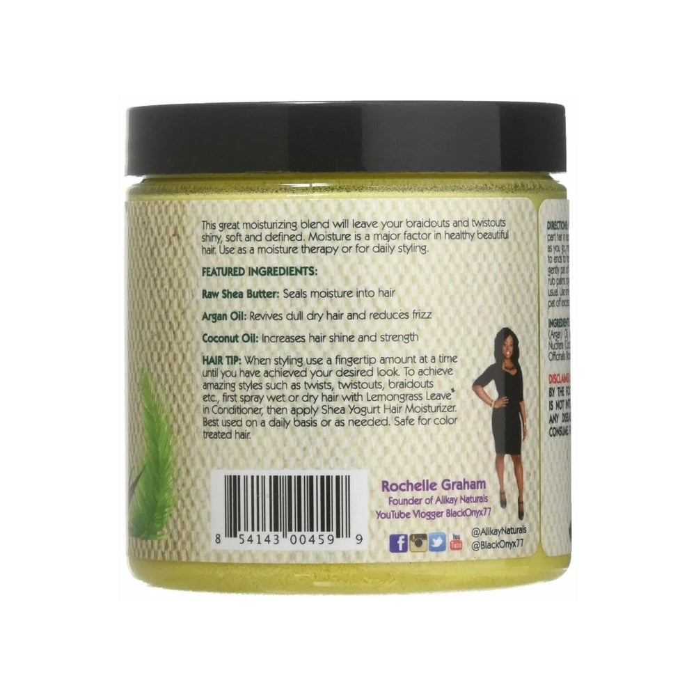 Alikay Naturals Shea Yogurt Moisturizing Hair Styling Cream with Coconut & Argan 8 Oz (Pack of 12)