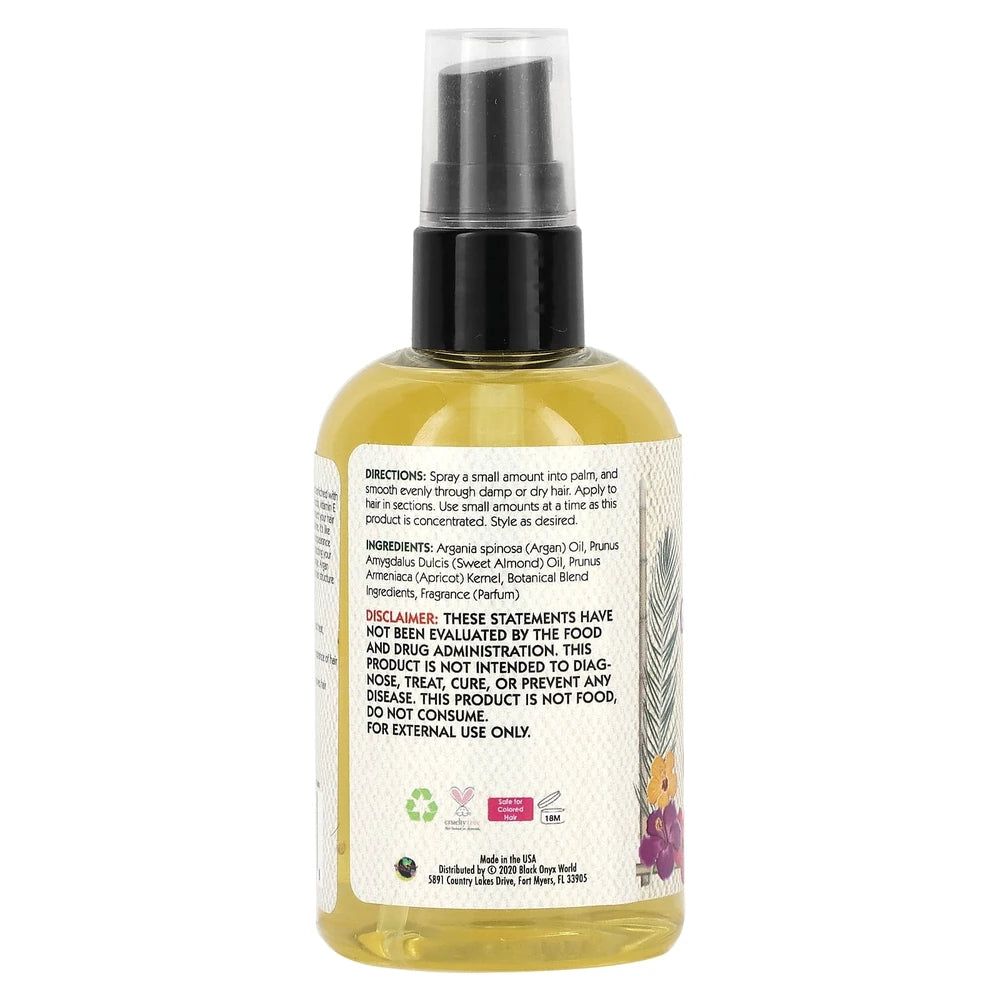 Alikay Naturals Glazed Argan Oil Silkener Natural Argan Oil Sweet Almond Oil 4 4 Fl. Oz (Pack of 12)