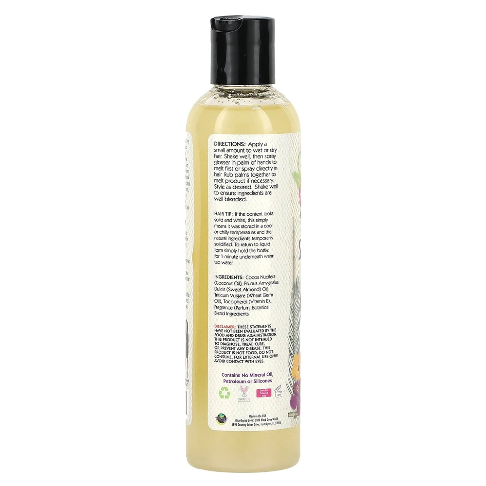 Alikay Naturals Shine Crave Hair Glosser 8 fl oz (237 ml) 8 Fl. Oz (Pack of 12)