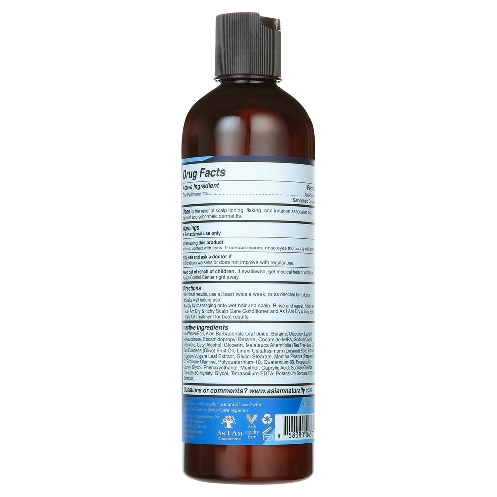 As I Am Dry & Itchy Scalp Care Olive & Tea Tree Oil Shampoo 12 oz. Dry Hair 12 Oz (Pack of 6)