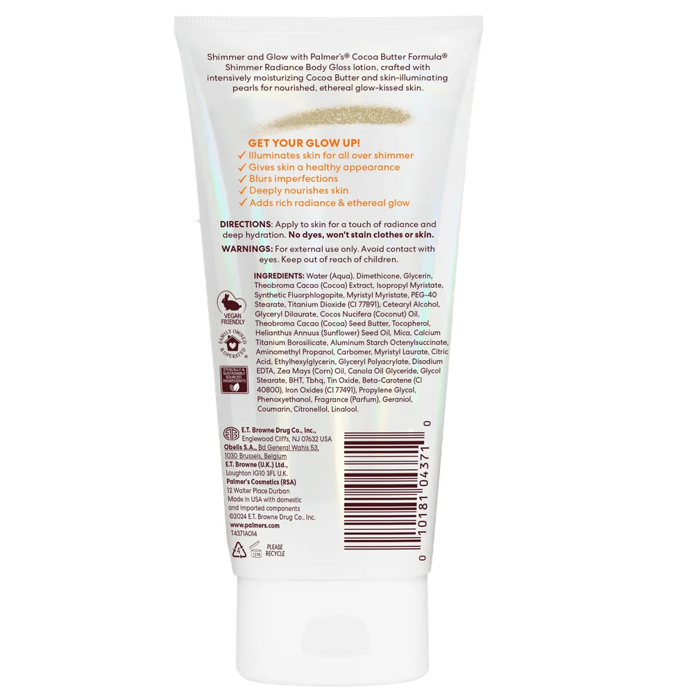 Palmer s Cocoa Butter Formula Shimmer Body Lotion with Vitamin E Helps Blur Vei 5.25 Fl. Oz (Pack of 12)