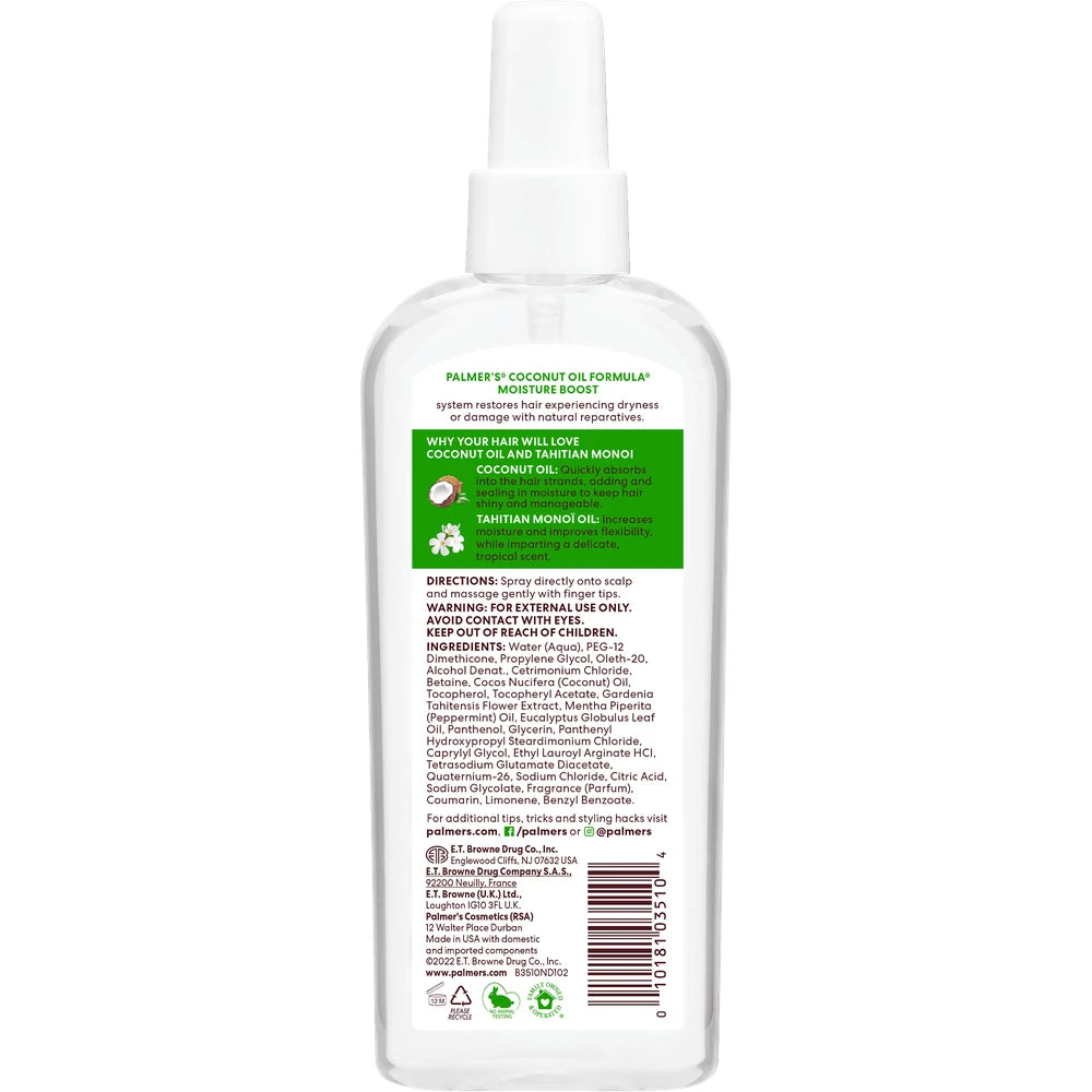Palmer s Coconut Oil Formula Moisture Boosts Strong Roots Spray 5.1 fl. oz. 5.1 Fl. Oz (Pack of 6)