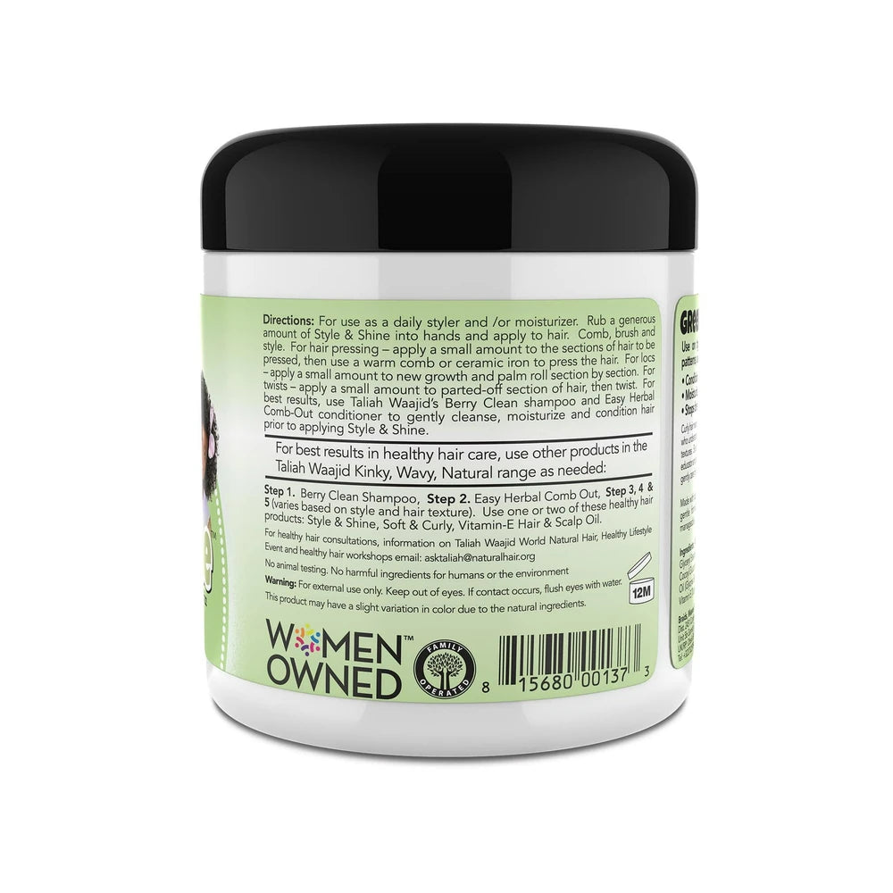 Taliah Waajid Herbal Style & Shine For Natural Hair 6 Fl. Oz (Pack of 6)