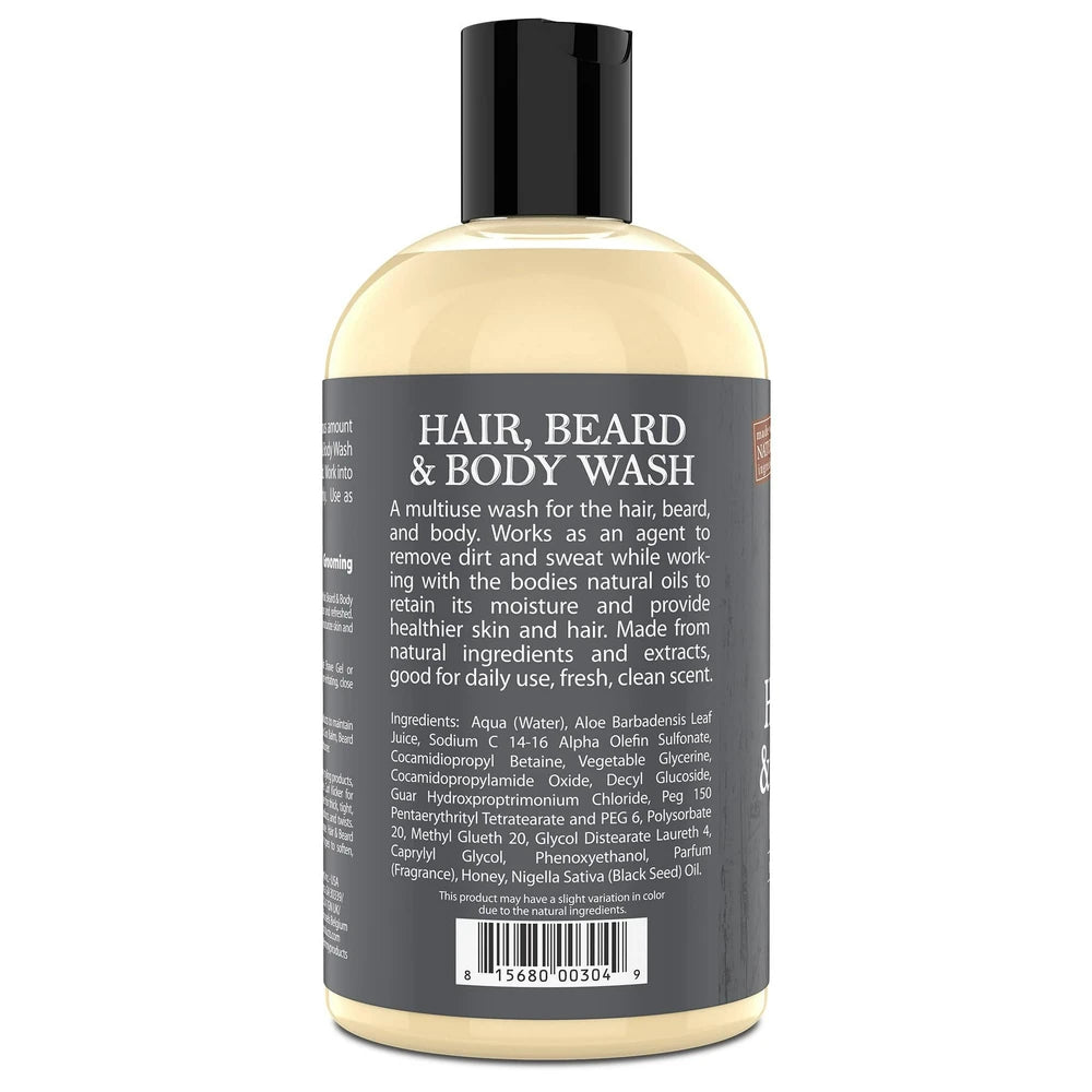 Uncle Jimmy Hair Beard & Body Wash 12 oz 12 Fl. Oz (Pack of 6)