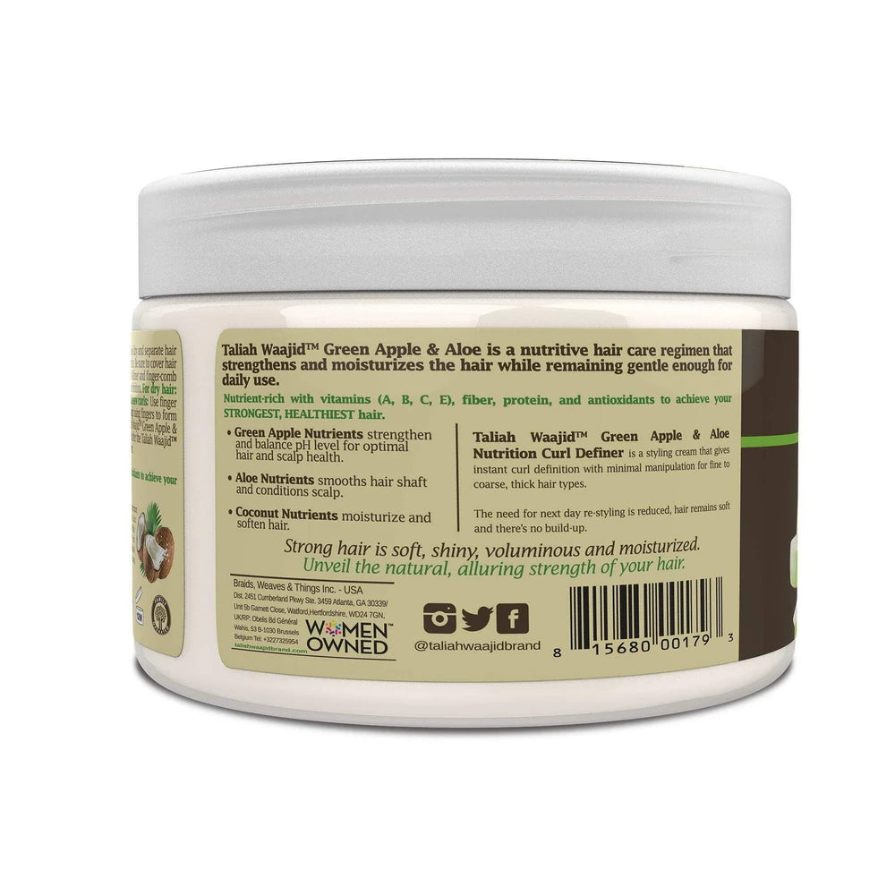 Taliah Waajid Nutrition Curl Definer Hair Styling Cream with Green Apple 12 fl 12 Fl. Oz (Pack of 6)