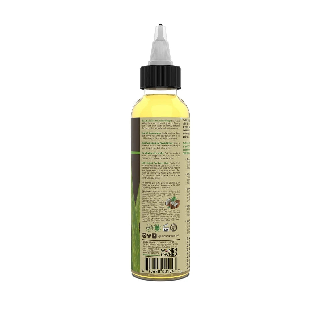 Taliah Waajid Green Apple & Aloe Nutrition Hair Oil 4 fl oz 1 Piece 4 Fl. Oz (Pack of 6)