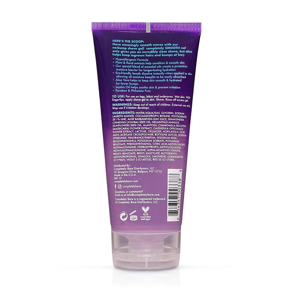 Completely Bare Moisturizing No-Bump Shave Gel - 6oz 6 Oz (Pack of 12)
