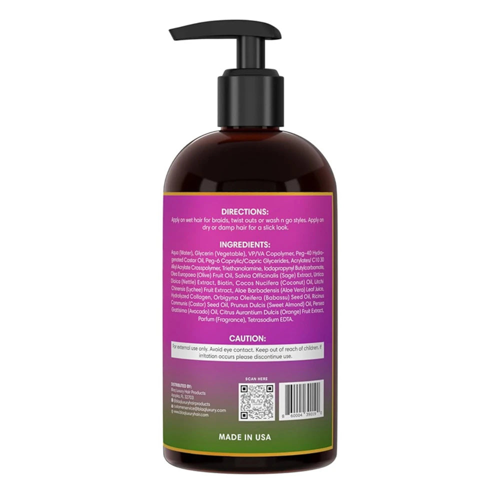 Blaq Luxury Sage & Lychee Strong Hold Styler Gel 12 Oz 12 Fl. Oz (Pack of 6)