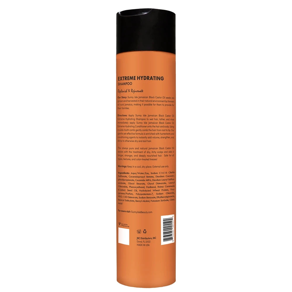 Sunny Isle Jamaican Black Castor Oil Extreme Hydrating Shampoo 10.1 Fl. Oz (Pack of 6)