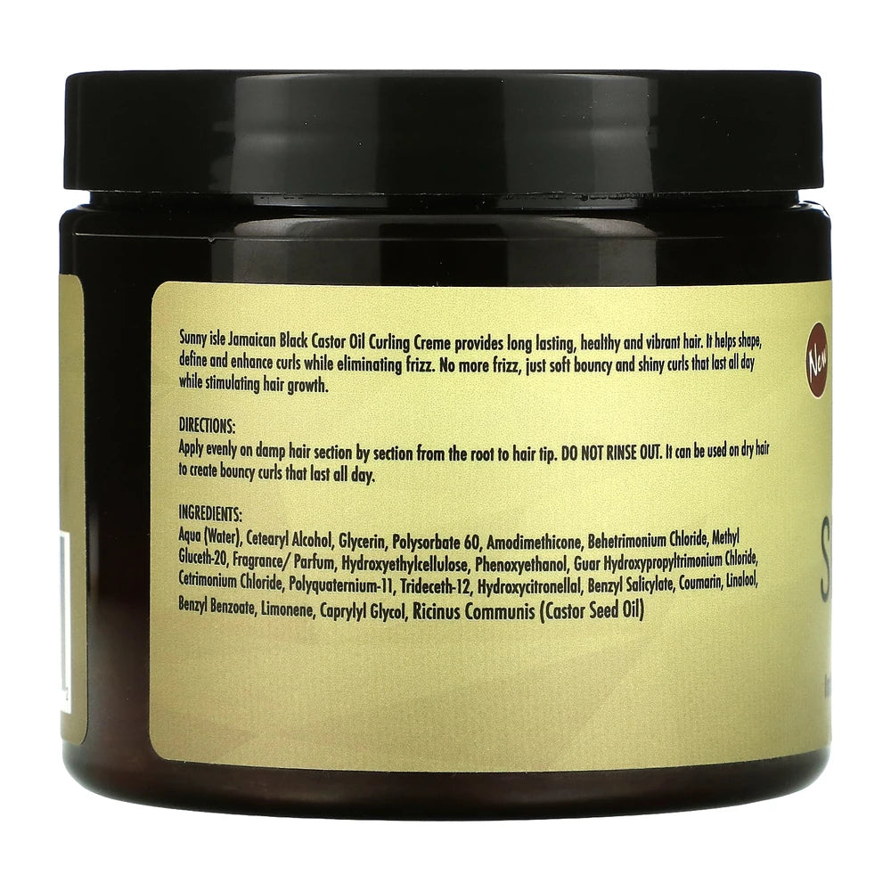 Sunny Isle Shea Coconut Curling Cream with Jamaican Black Castor Oil Shiny Curl 16 Oz (Pack of 6)