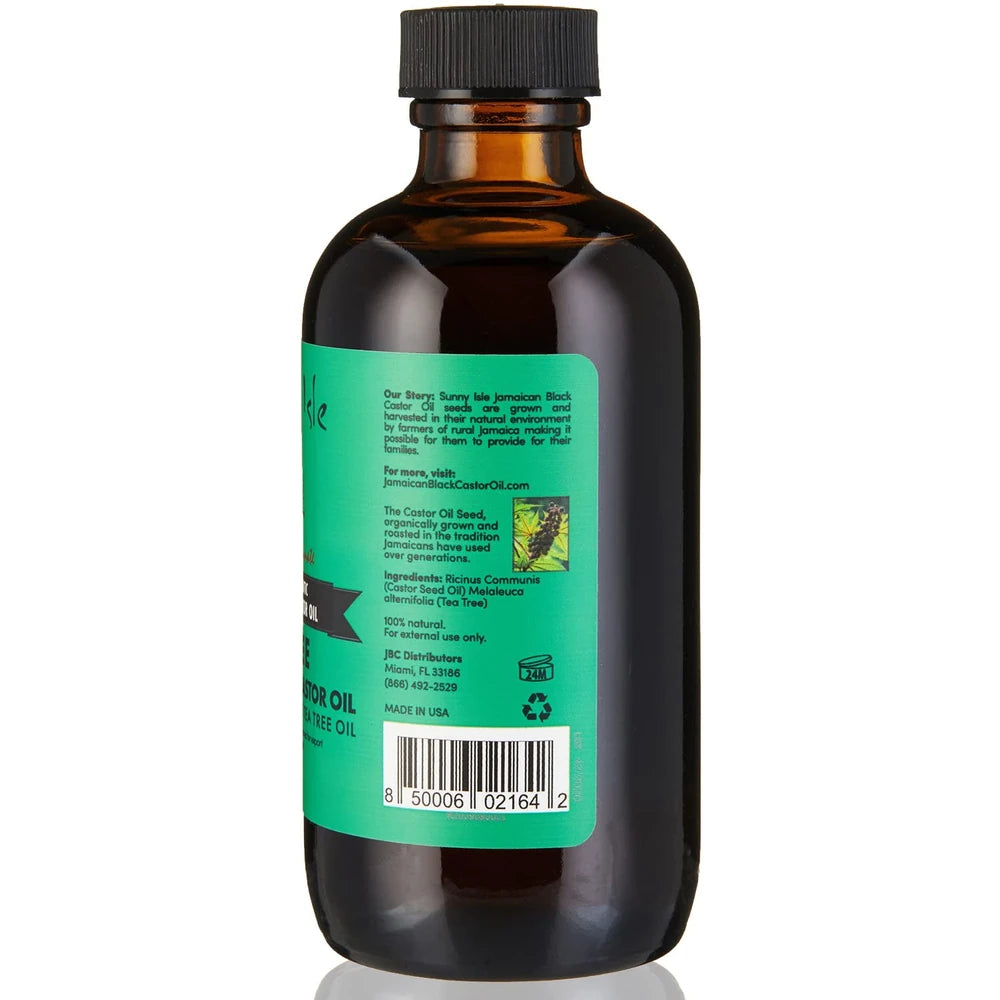 Sunny Isle Jamaican Black Castor Oil with Tea Tree Oil 4oz(Pack of 6)