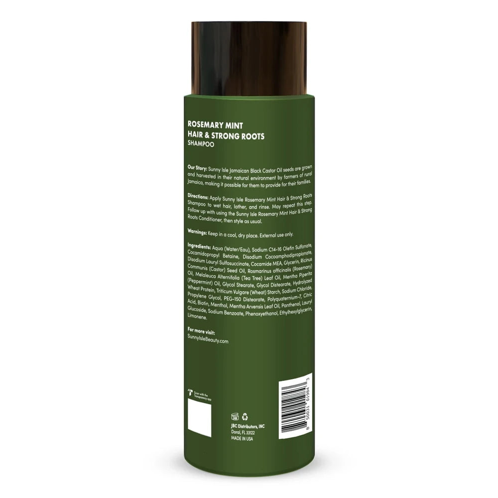 Sunny Isle Rosemary Mint Hair & Strong Roots Shampoo - 12 oz (Pack of 6)