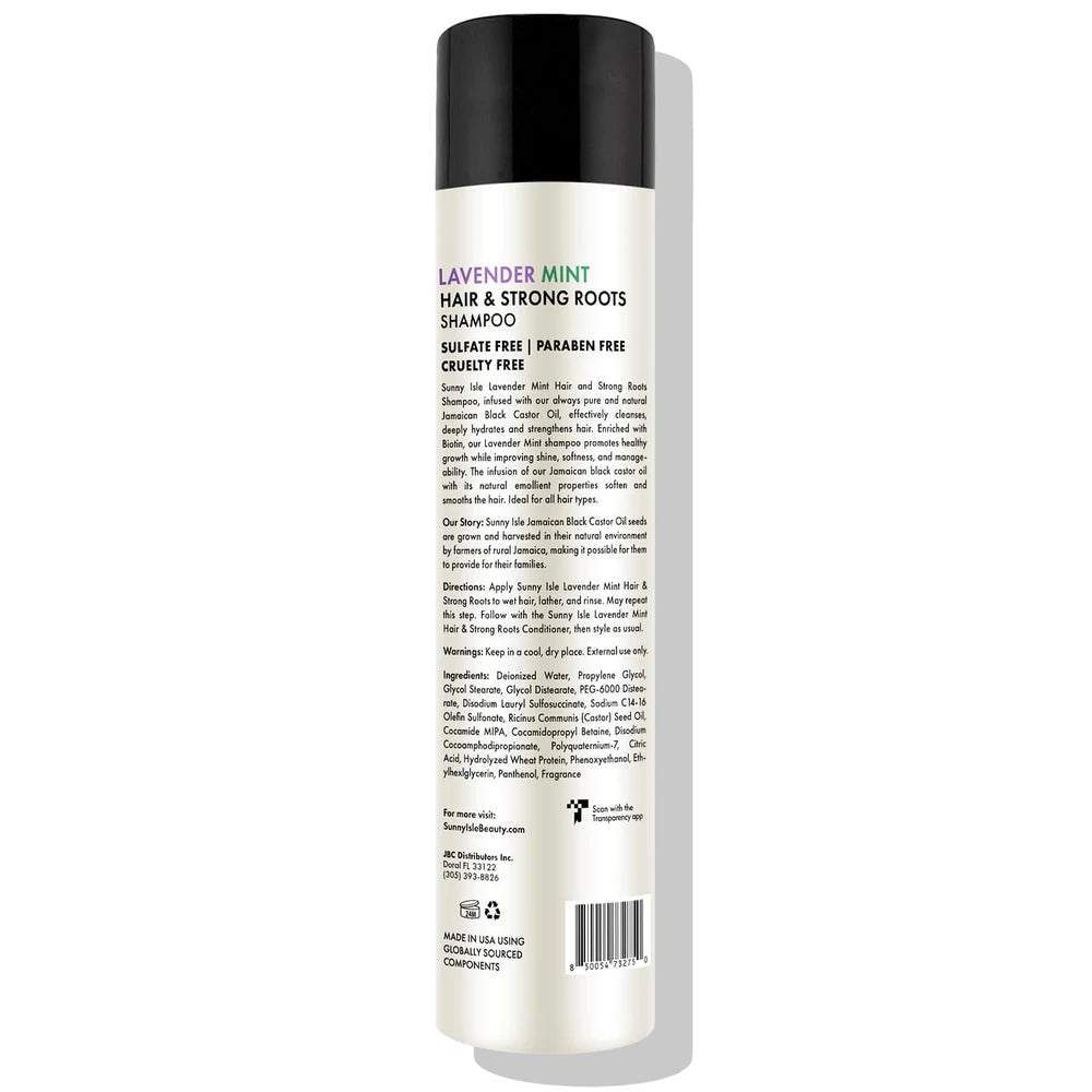 Sunny Isle Lavender Mint Hair and Strong Roots Shampoo 10.1oz (Pack of 6)