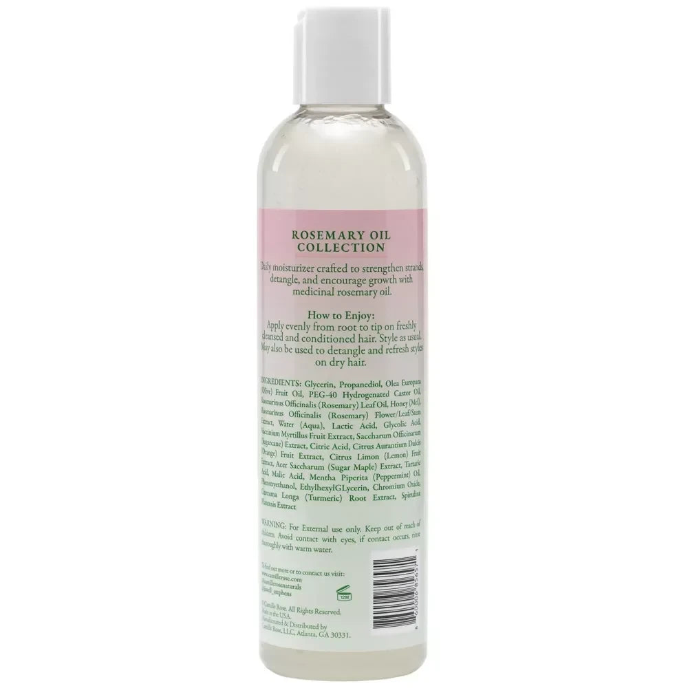 Camille Rose Rosemary Oil Strengthening Soften & Moisturize All Ages Leave-In Conditioner with Rosemary Oil & Peppermint Oil - 8 fl oz (Pack of 6)