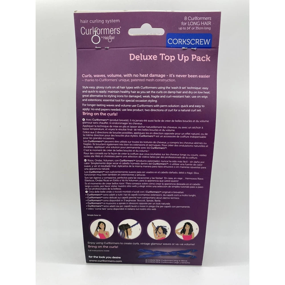 Curlformers Deluxe Pro Pack for Long Hair & Corkscrew Curls - 8ct