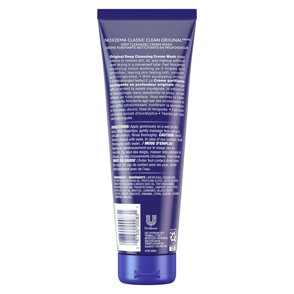 Noxzema Deep Cleansing Cream Original Face Cleanser 236 ML 8. Oz (Pack of 6)