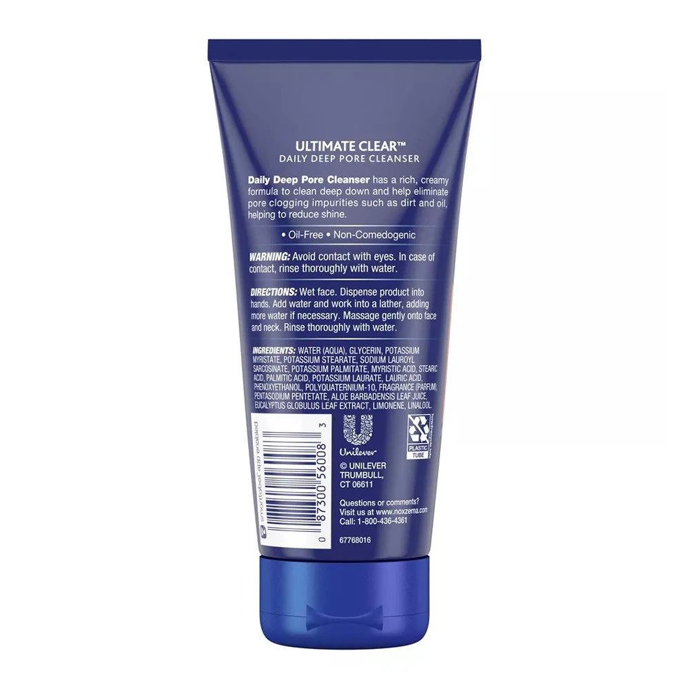 Noxzema Deep Pore Facial Cleanser Cream Daily Face Cleansing for All Skin Types . 6 oz (Pack of 6)