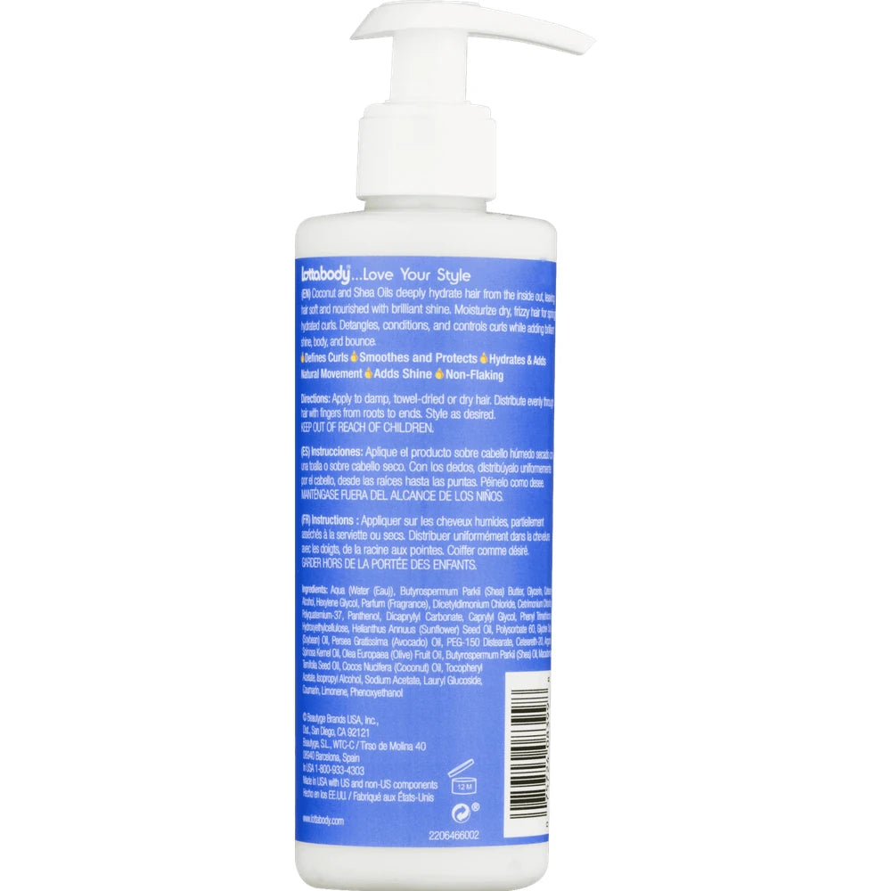 Coconut Oil and Shea Moisturize Me Curl & Style Milk by Lotta Body, Defines Curl 8. Oz (Pack of 12)