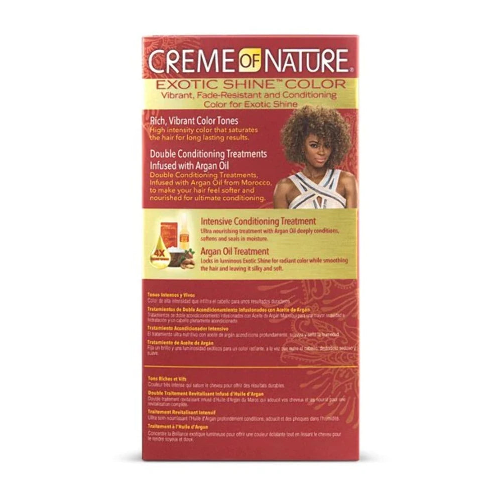 Creme of Nature Exotic Shine Color With Argan Oil Light Caramel Brown 9.2, 1 ea (Pack of 12)