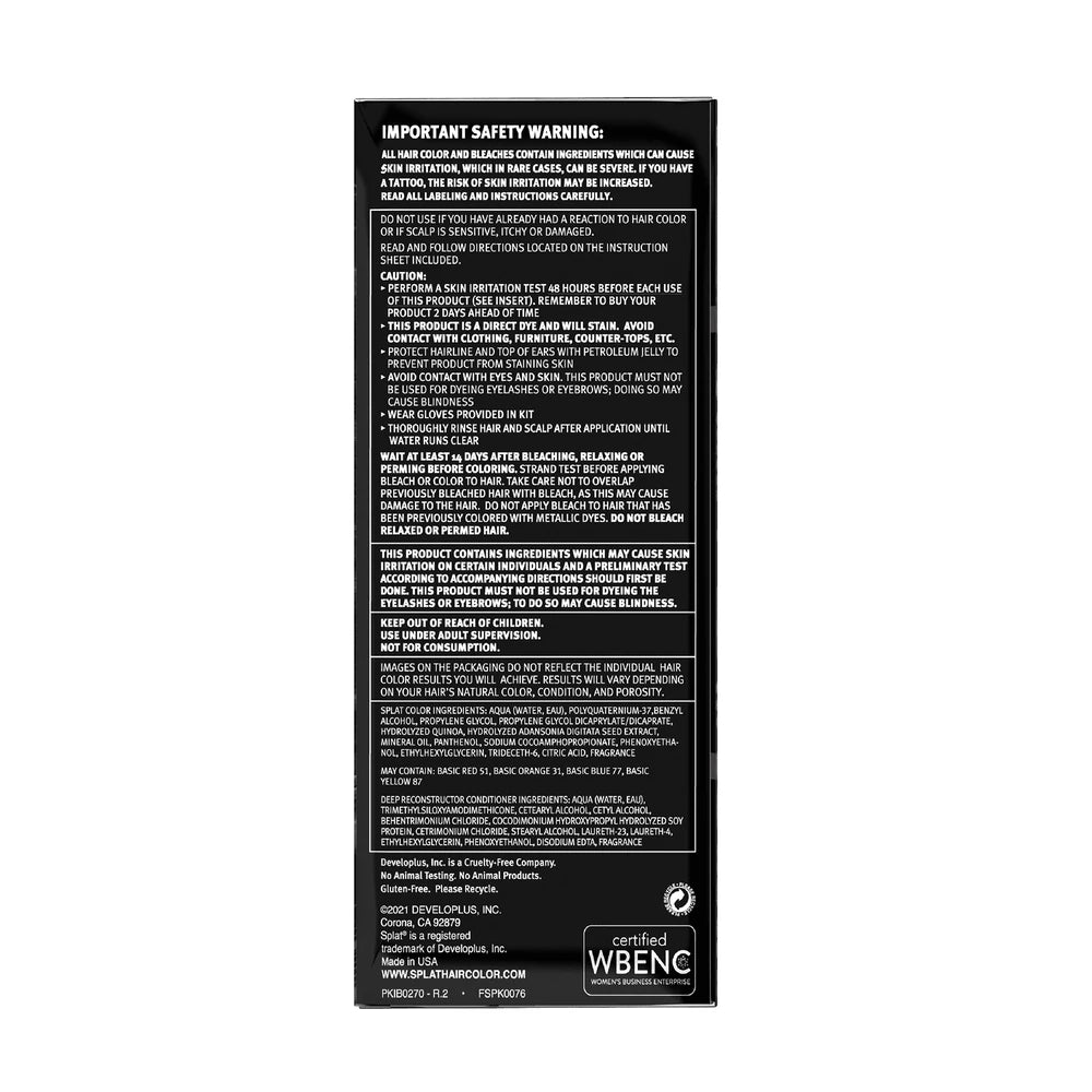 Splat Semi-Permanent Hair Color - Midnight Claret - 6 fl oz (Pack of 12)
