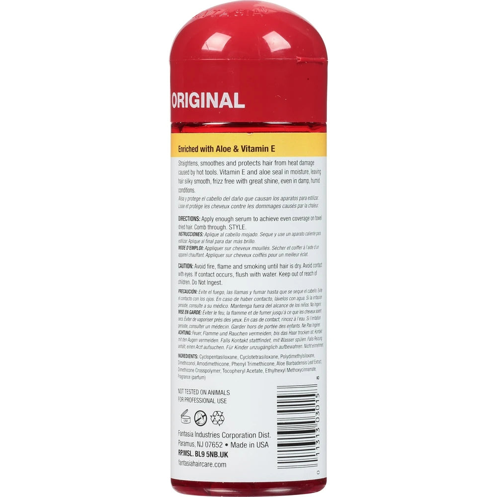 Fantasia High Potency IC Original Heat Protector Straightening Serum, 6 fl. oz., Chemically Damaged, Unisex. (Pack of 6)