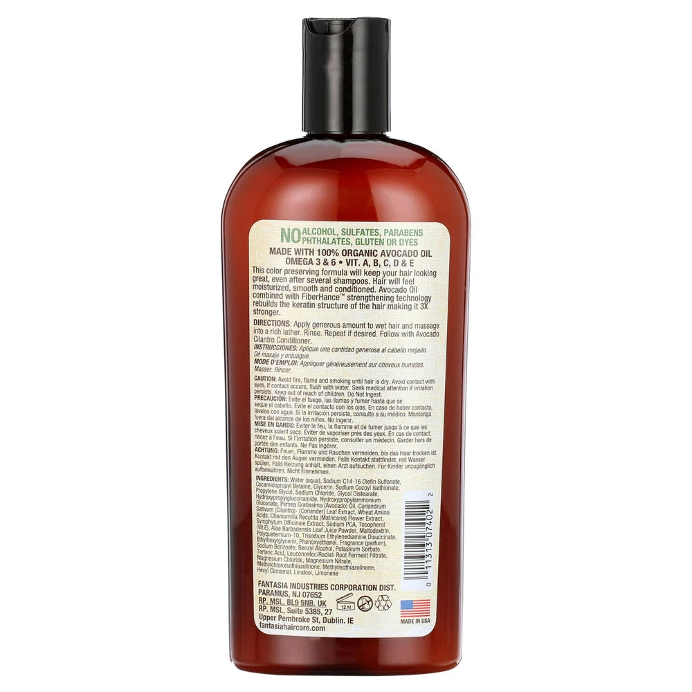 Fantasia Avocado & Cilantro Moisturizing Daily Shampoo with Keratin 12 fl oz (Pack of 6)