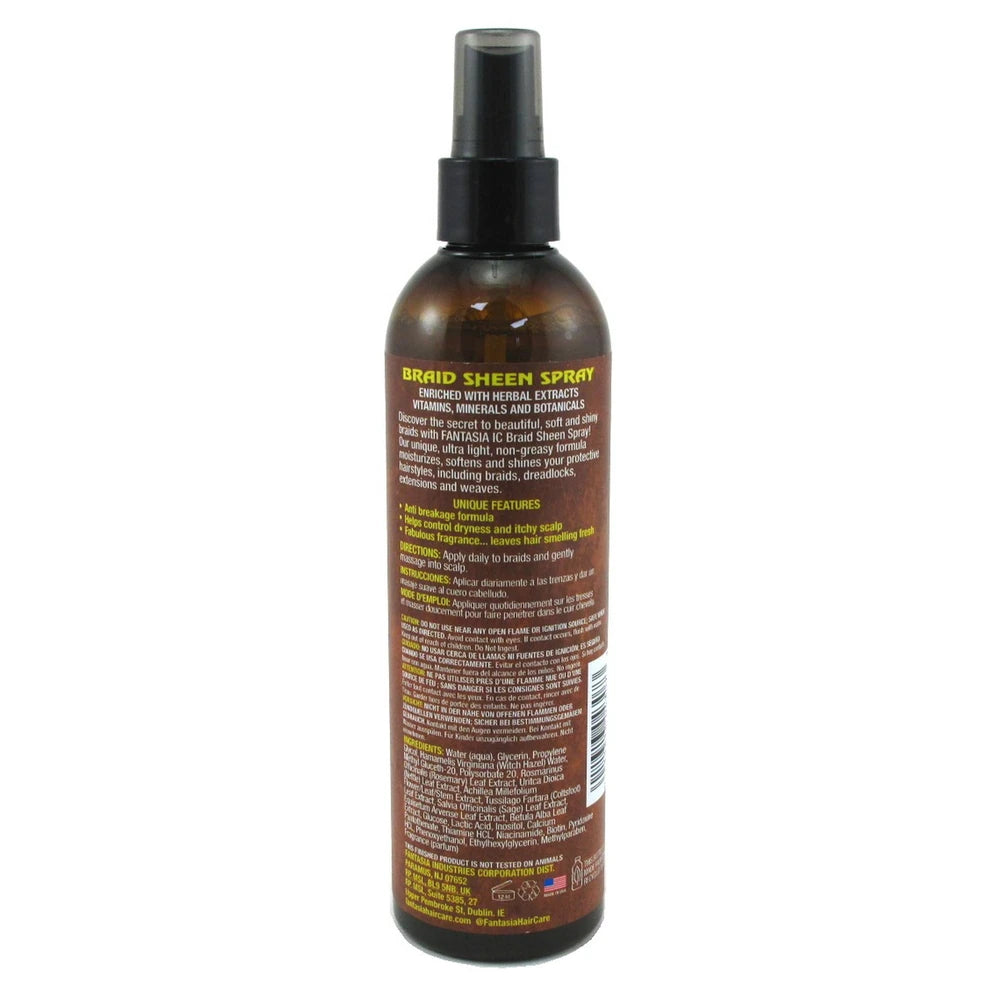 Fantasia Ic Braid Sheen Spray Conditoning 10 Oz (Pack of 6)