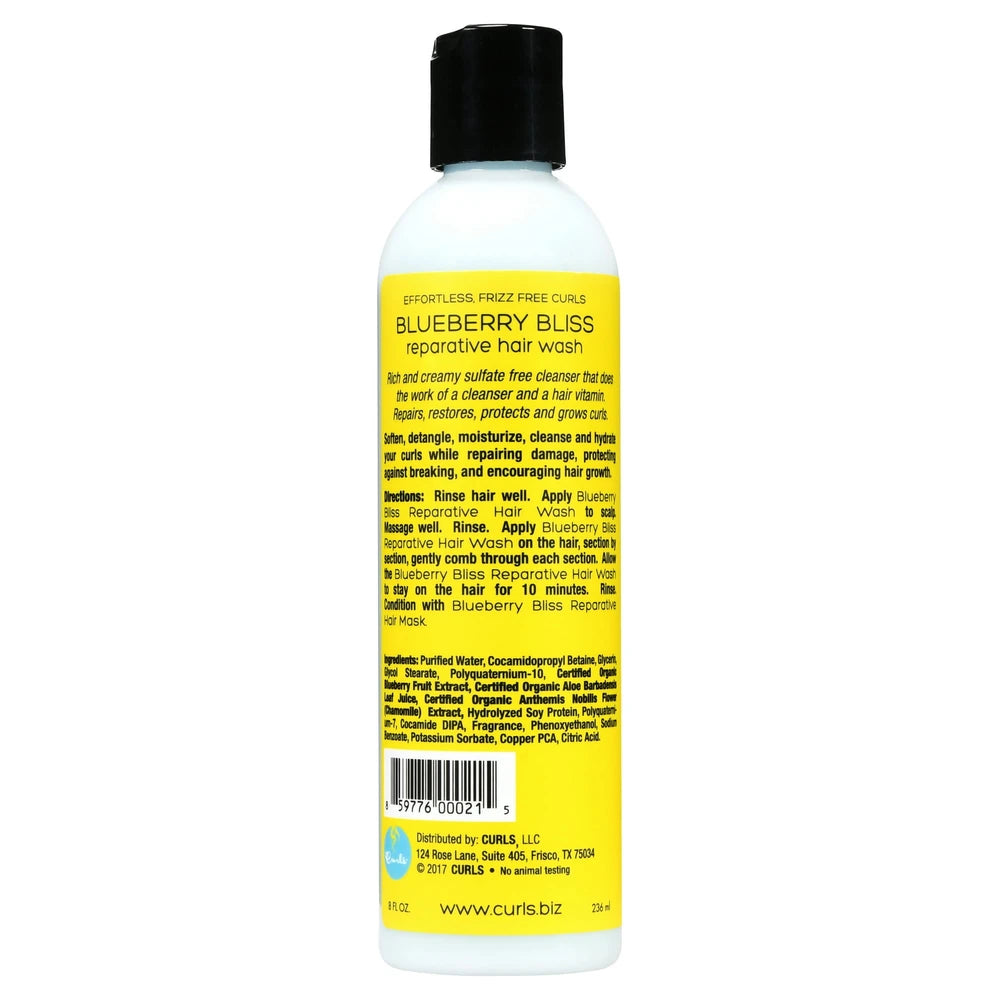 CURLS Blueberry Bliss Repairing Co-Wash with Aloe Blueberry, 8 Fl. Oz (Pack of 6)