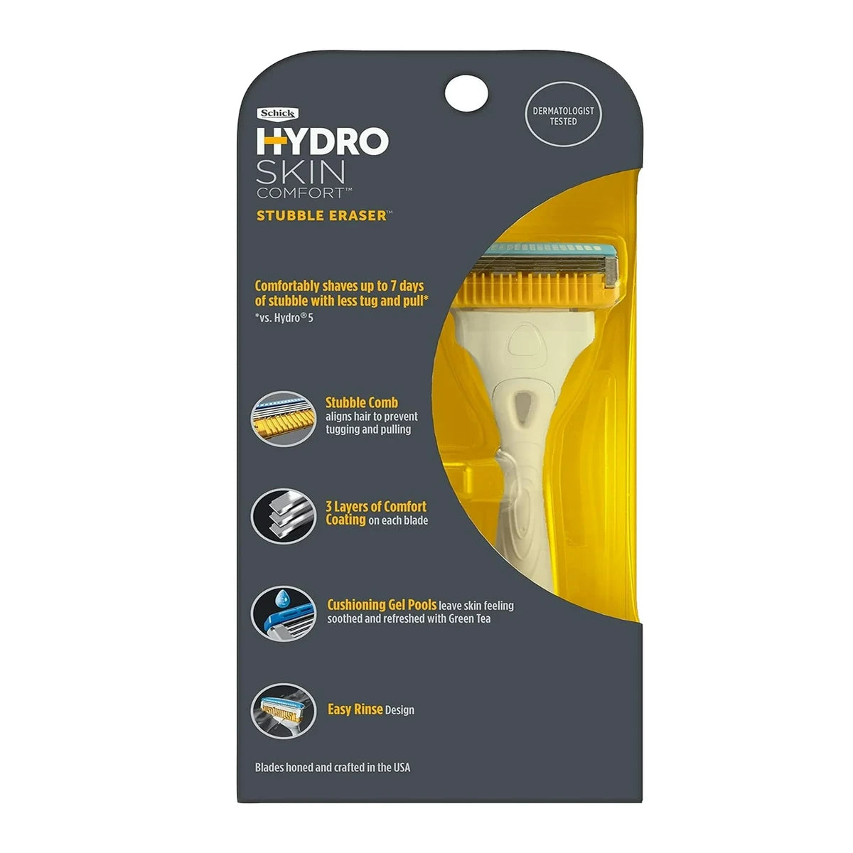 Schick Hydro Stubble Eraser Razor with 2 Refill Blades 2.4oz (Pack of 12)