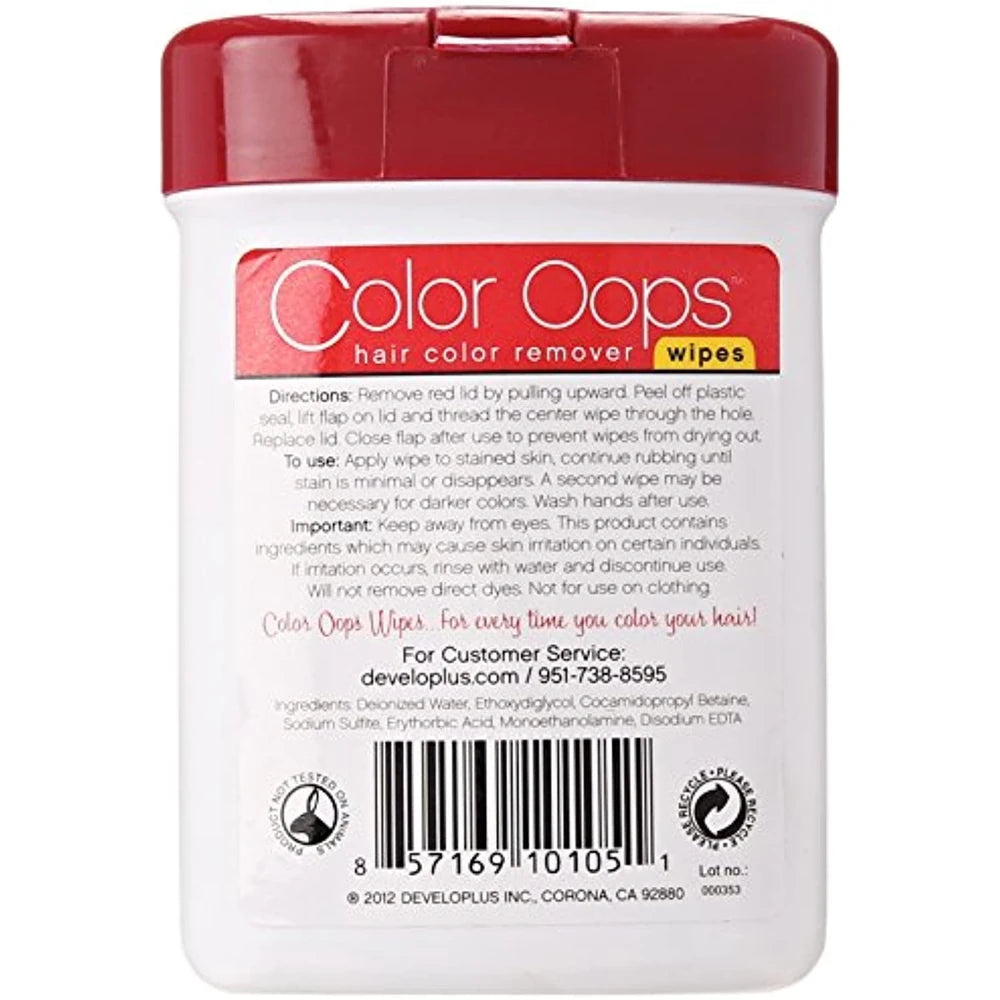 Color Oops Hair Color Remover Wipes 10 Ct (Pack of 12)