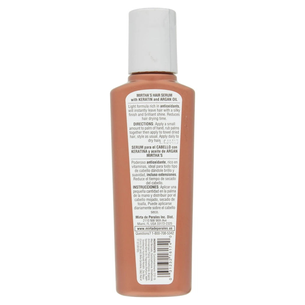 Mirta de Perales Keratin Shine Enhancing Hair Serum with Argan Oil from Morocco 4 Oz (Pack of 36)