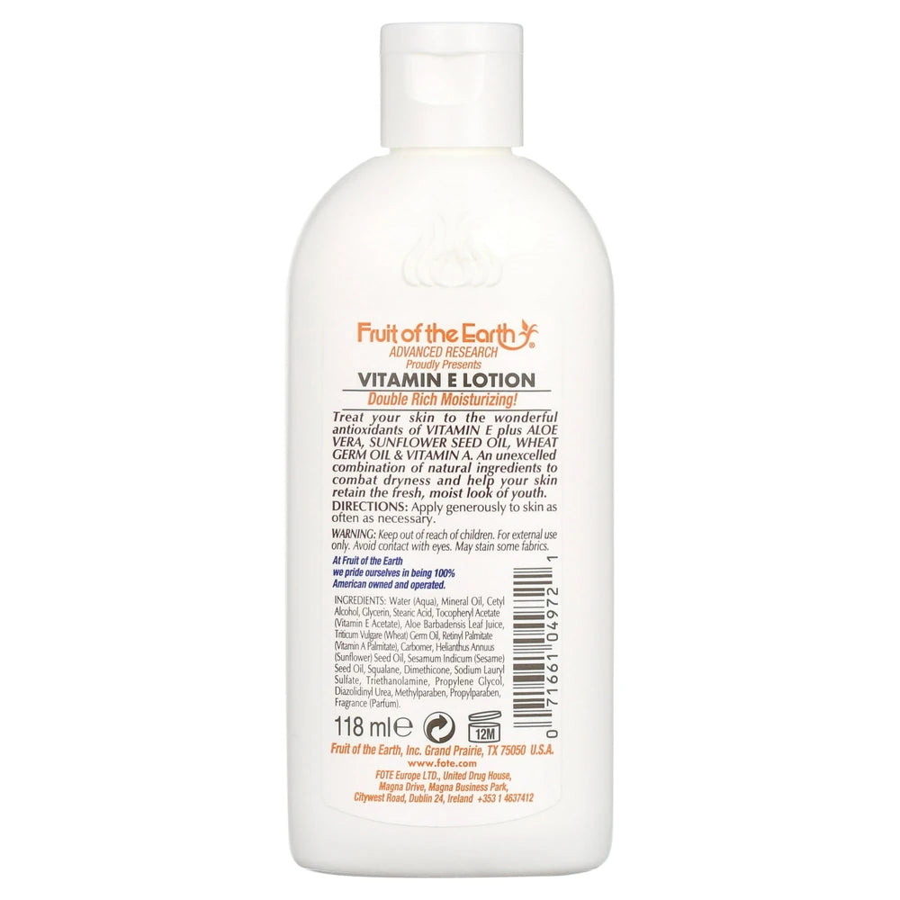 Fruit of the Earth Vitamin E Lotion 4 oz (Pack of 36)