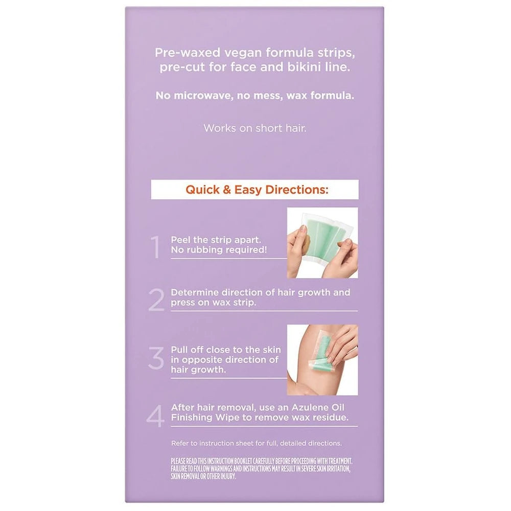 Sally Hansen Wax Strips for Face & Bikini - 20ct (Pack of 48)