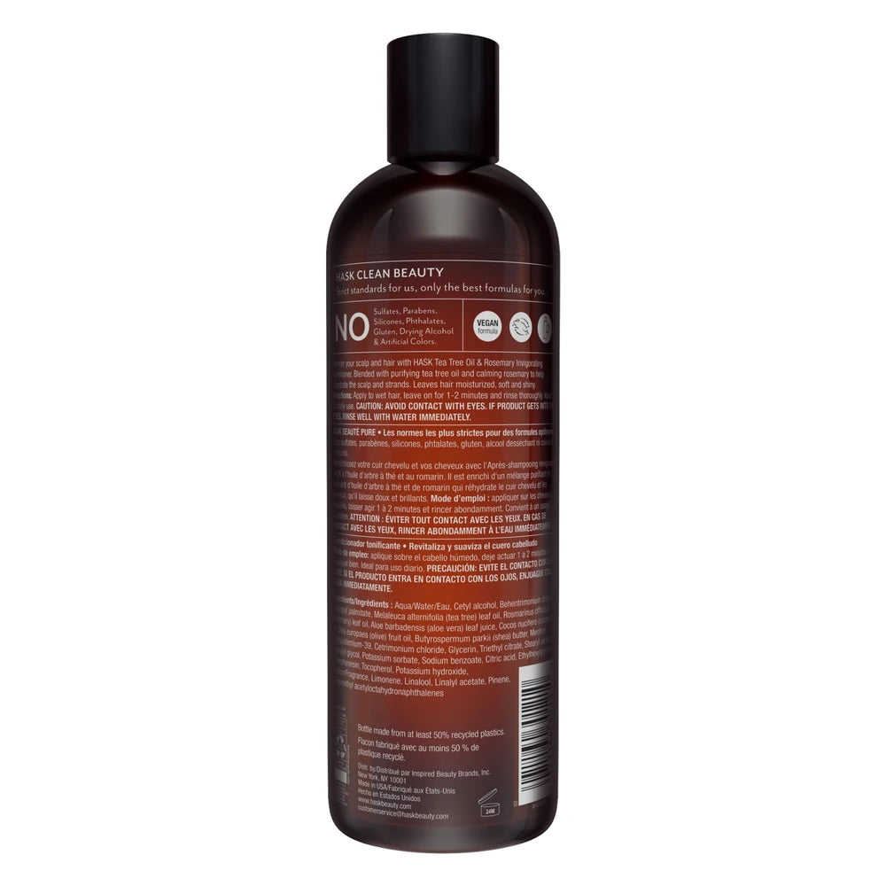 HASK Tea Tree Oil and Rosemary Invigorating Conditioner 12 fl oz (Pack of 4)
