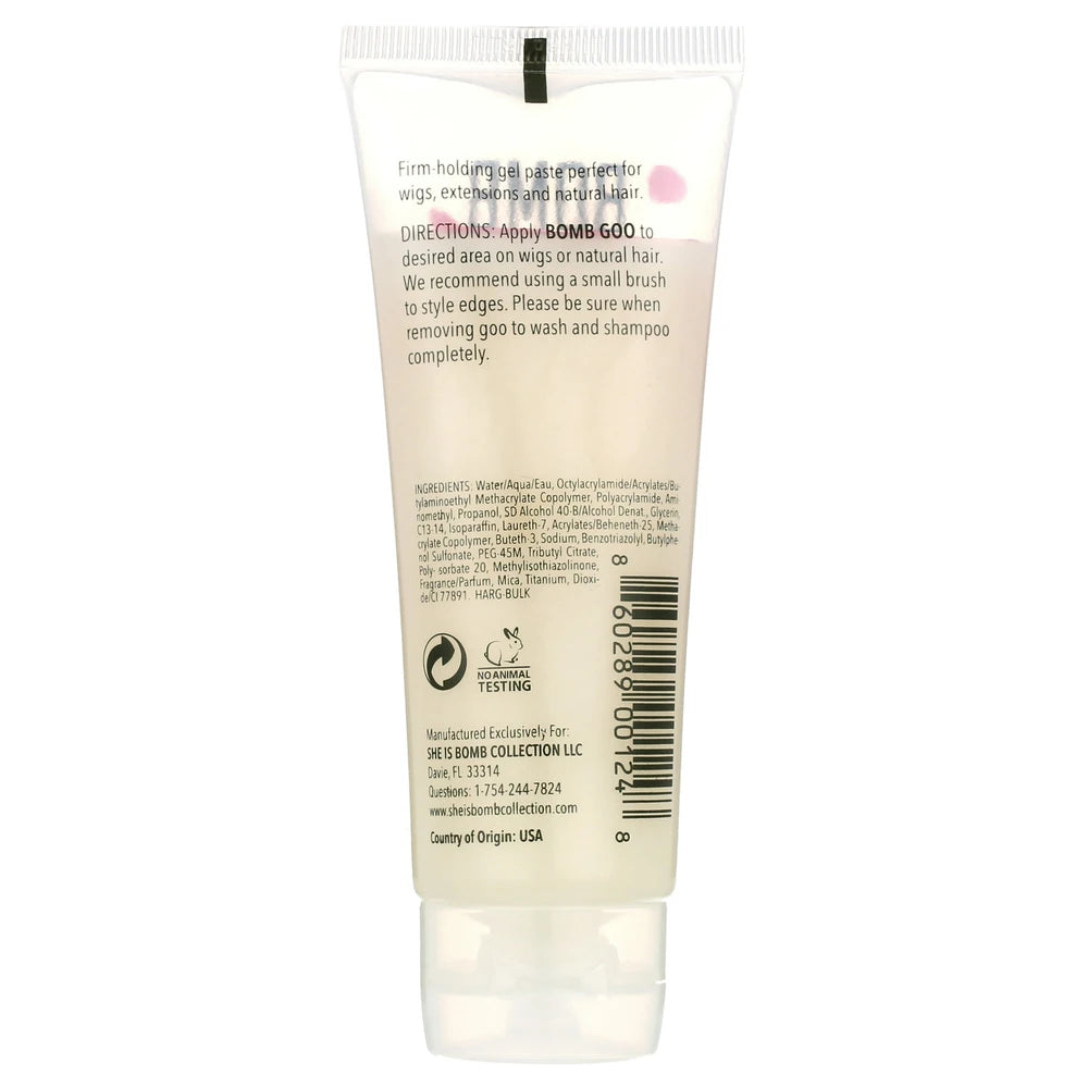 She Is Bomb Bomb Goo Gel Hair Gel 2.5 fl oz Frizz Control All Hair Types (Pack of 24)