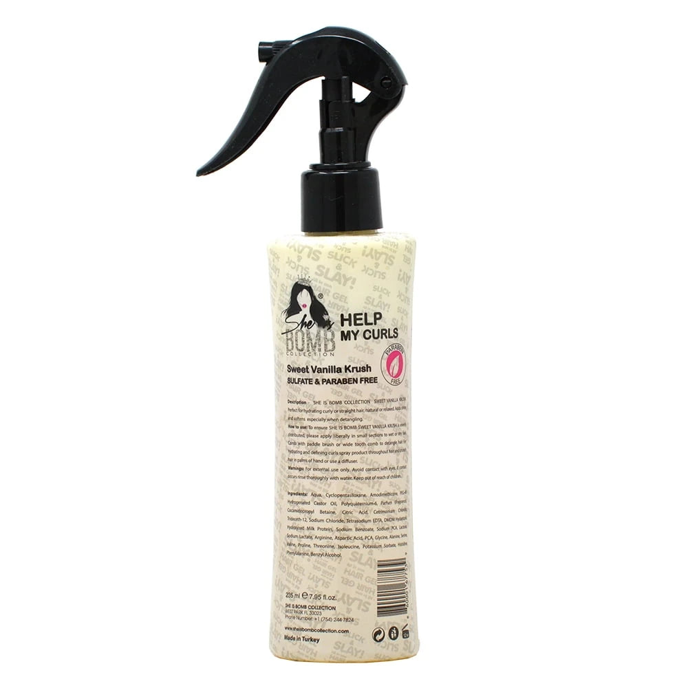 She is Bomb Sweet Vanilla Krush Help My Curls Leave-in 7.95 oz (Pack of 24)