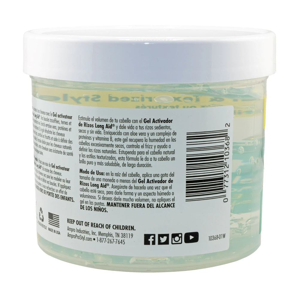 Long Aid® Curl Activator Extra Hold Moisturizing Unisex Hair Styling Gel 32 OZ (Pack of 6)